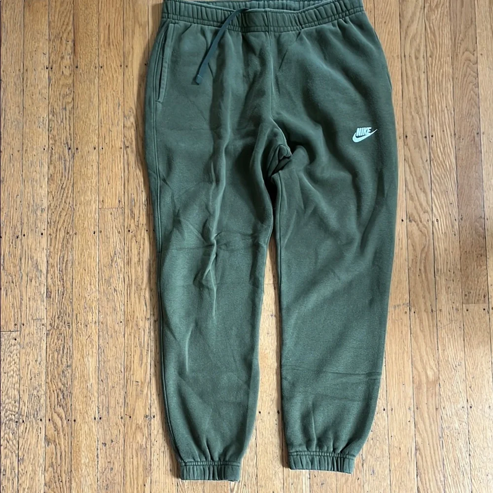 Nike Olive Green Fleece Joggers